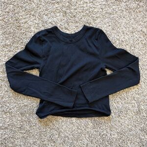 Classic Black Seamless Women’s Long Sleeve Shirt